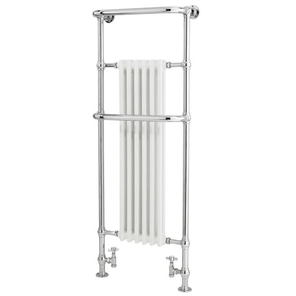 Old London   Chrome & White Tilbury Radiator   1500 x 575mm