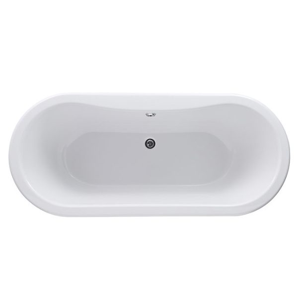 Old London   Kingsbury 1490 x 745 Double Ended Freestanding Bath with Chrome Leg Set - Image 3