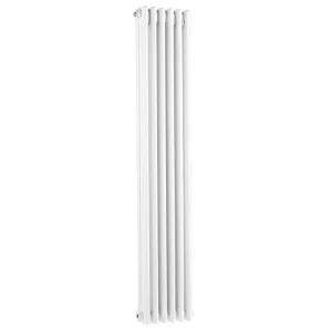 Old London   White Clarendon Vertical Radiator   1500 x 291mm