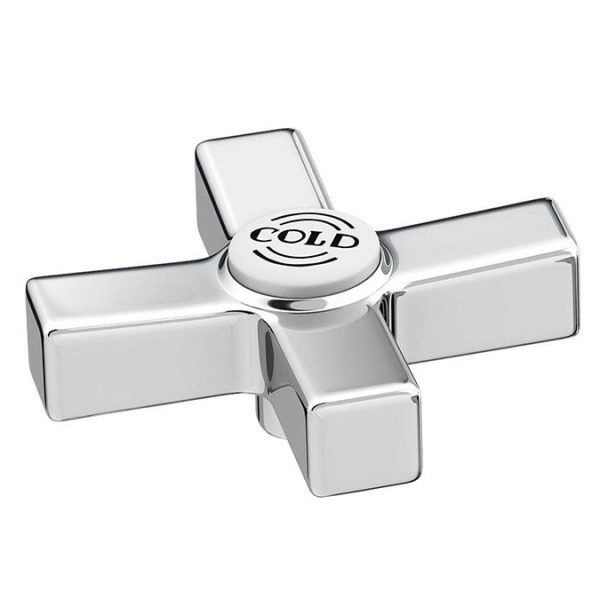 Olympia Art Deco Crosshead Freestanding Bath Shower Mixer Tap - Image 2