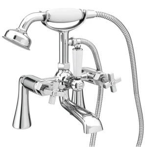 Olympia Art Deco Bath Shower Mixer Tap + Shower Kit