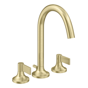 Opus Deck Mounted 3 Hole Basin Mixer Tap with Pop up Waste Brushed Brass