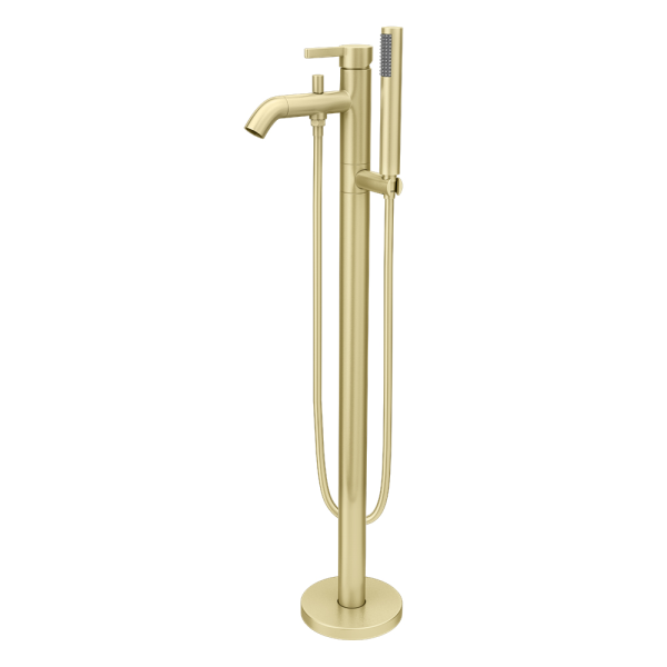 Opus Freestanding Bath Shower Mixer Tap Brushed Brass