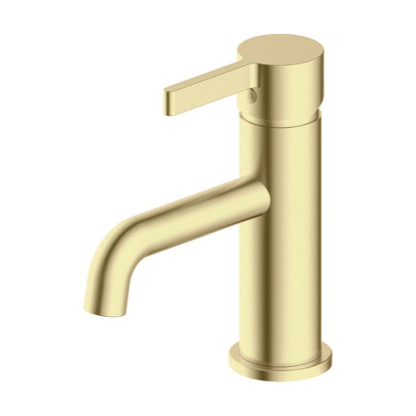 Opus Round Mono Basin Mixer Tap Brushed Brass - Image 3