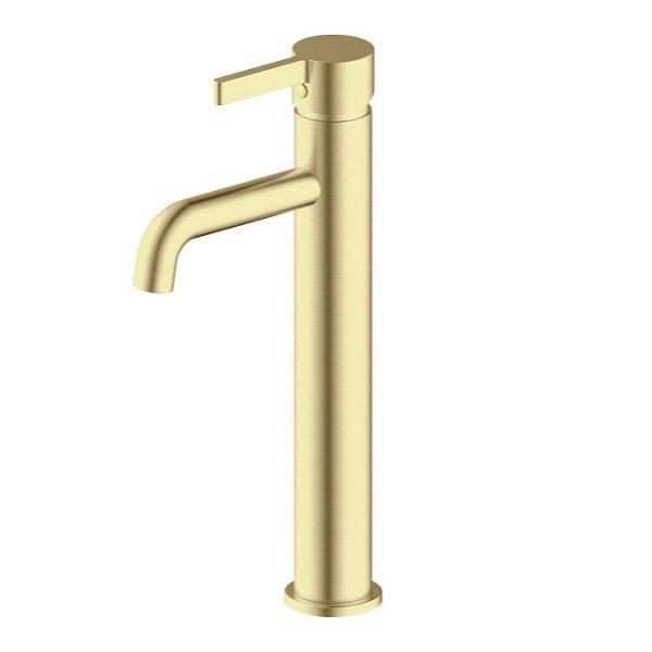 Opus High Rise Mono Basin Mixer Tap Brushed Brass - Image 2