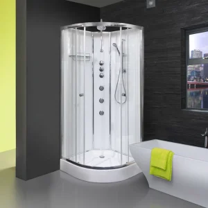 AquaLusso   Opus 02   900 x 900mm Shower Cabin   Polar White