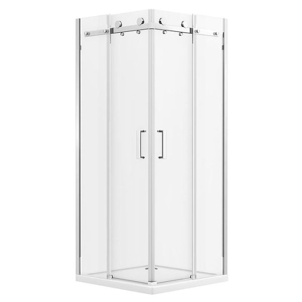 Nova Square 800 x 800mm Frameless Corner Entry Shower Enclosure - Image 3