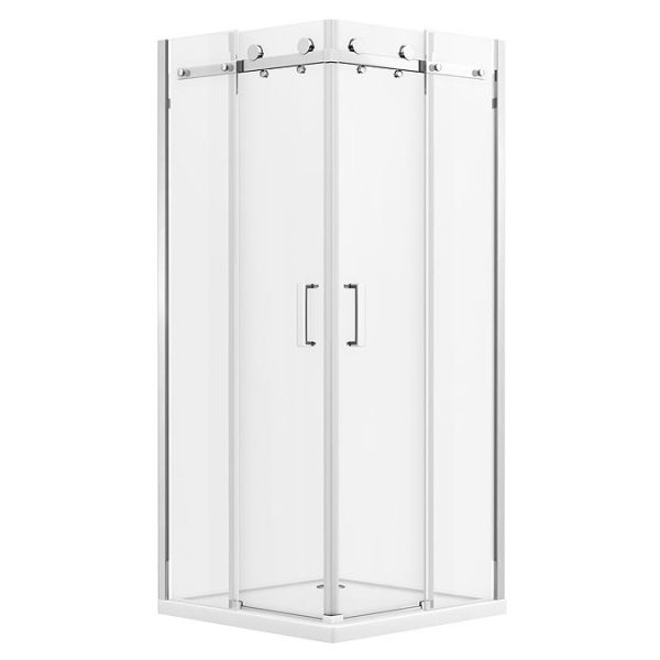 Nova Square 900 x 900mm Frameless Corner Entry Shower Enclosure - Image 3