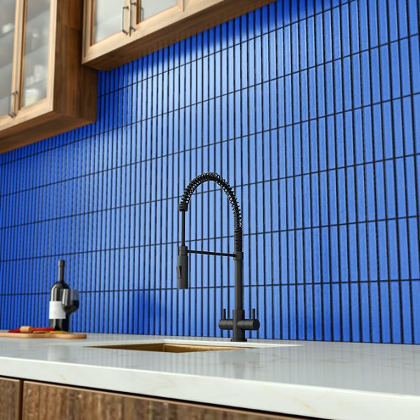 Bower Matt Black Twin Handle Flexi Spray Kitchen Tap - Image 3