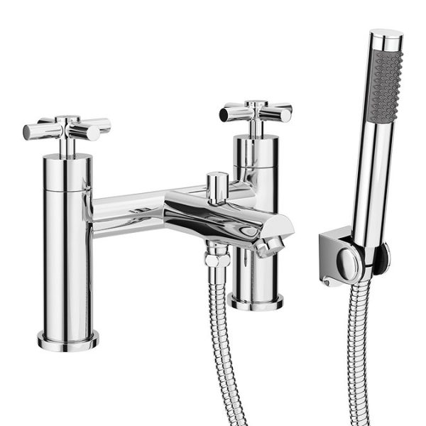 Pablo Modern Bath Shower Mixer with Shower Kit   Chrome - Image 2