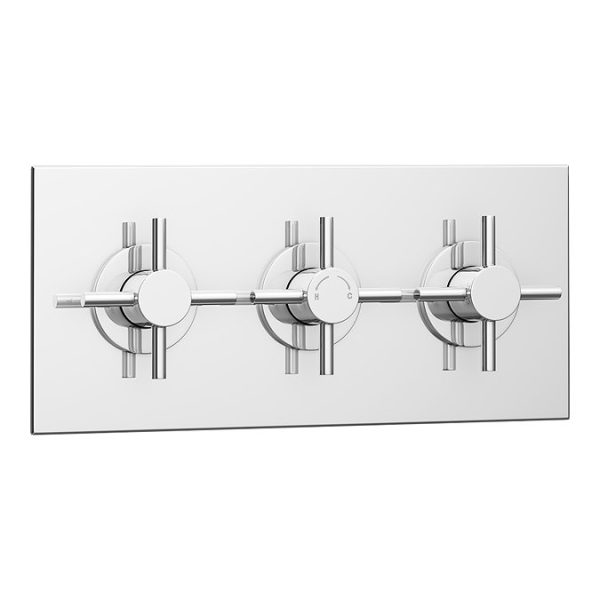 Pablo Concealed Thermostatic Valve with Fixed Shower Head & 6 Body Jets - Image 2