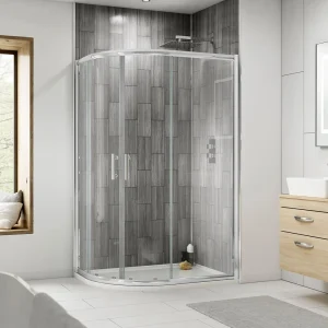 Pacific LH Offset Quadrant Shower Enclosure inc. Tray 1200 x 800mm