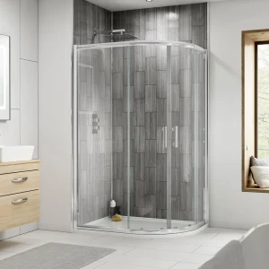 Pacific RH Offset Quadrant Shower Enclosure inc. Tray 1200 x 800mm