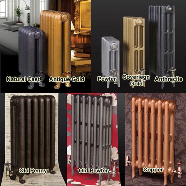 Paladin Shaftsbury 740mm High 5 Section Electric Cast Iron Radiator with 900w Heating Element - Image 4