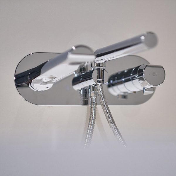 Riobel Parabola Wall Mounted Bath Shower Mixer   Chrome - Image 2