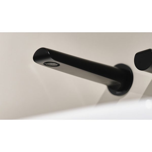 Riobel Parabola Wall Mounted Basin Mixer   Black - Image 2