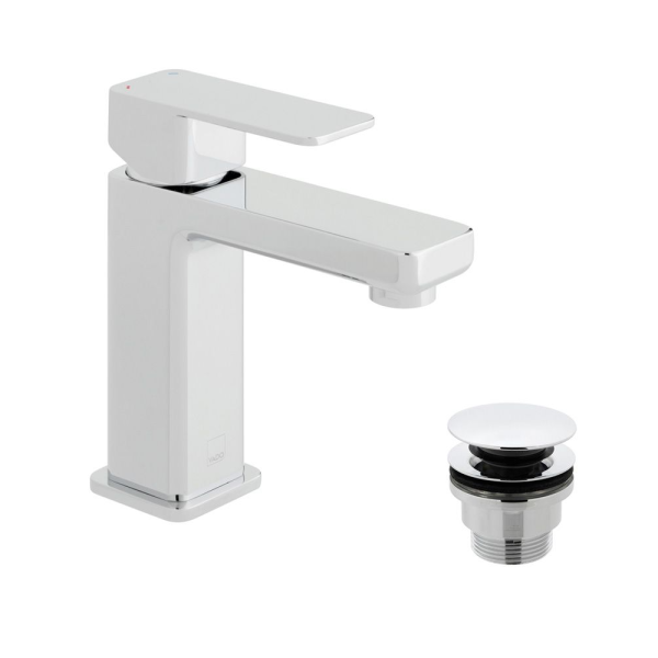 Vado Phase Smooth Bodied Mono Basin Mixer + Universal Basin Waste