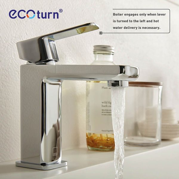 Vado Phase Smooth Bodied Mono Basin Mixer with Ecoturn Technology + Universal Basin Waste - Image 5