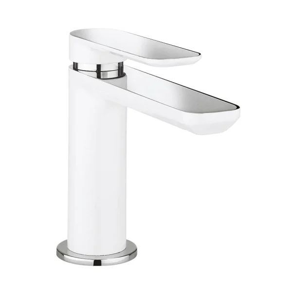 Crosswater Pier Monobloc Basin Mixer   White