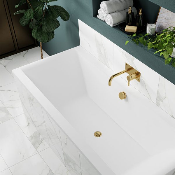 Hudson Reed Tec Single Lever Wall Mounted Bath/Basin Filler   Brushed Brass - Image 3