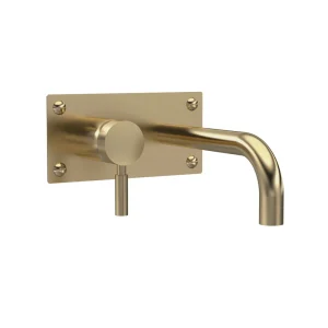 Hudson Reed Tec Single Lever Wall Mounted Bath/Basin Filler   Brushed Brass
