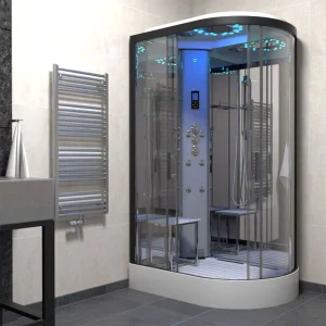 Insignia Platinum 1100 x 700mm Steam Shower Black Frame (3rd Generation)