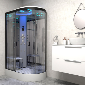 Insignia Platinum 1100 x 700mm Shower Cabin Black Frame