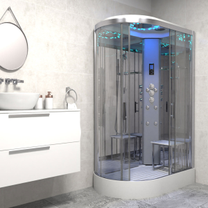 Insignia Platinum Shower Cabin 1200 x 800mm   Chrome Frame/Mirror   Right Hand