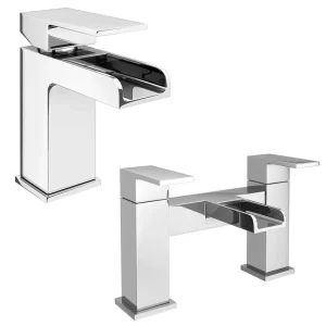 Monza Waterfall Tap Package (Bath + Basin Tap)
