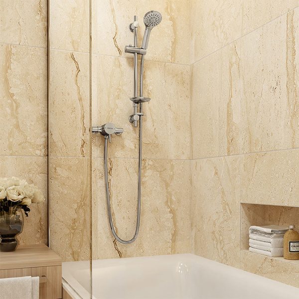 Bristan Prism Thermostatic Exposed Single Control Shower Valve with Adjustable Riser Kit - Image 2