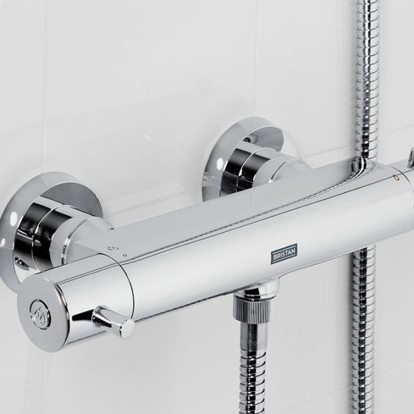 Bristan Prism Thermostatic Exposed Safe Touch Bar Shower with Riser Kit and Fast Fit Connections - Image 3