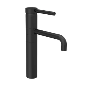 Hudson Reed Tec Single Lever High Rise Mixer with Swivel Spout   Matt Black