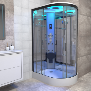 Insignia Premium 1200 x 800mm Non Steam Shower Cabin Black Frame