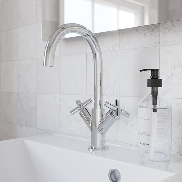 Crosswater MPRO Crosshead Chrome Mono Basin Mixer - Image 2