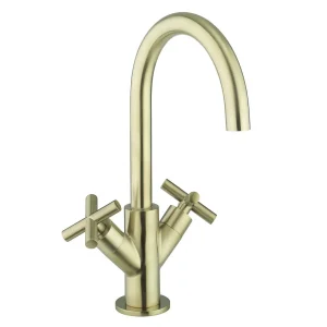 Crosswater MPRO Crosshead Brushed Brass Mono Basin Mixer