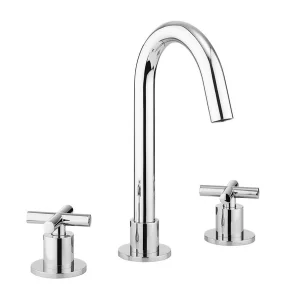 Crosswater MPRO Crosshead Chrome Deck Mounted 3 Hole Set Basin Mixer