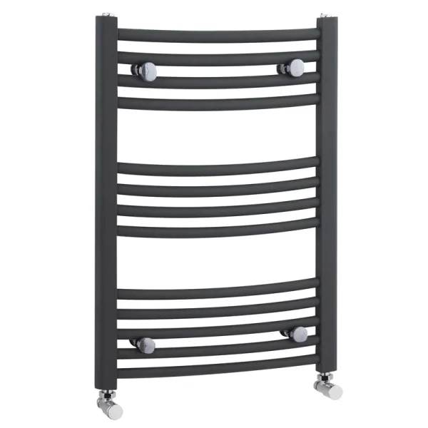 Nuie   Curved Ladder Towel Rail 700 x 500mm   Anthracite