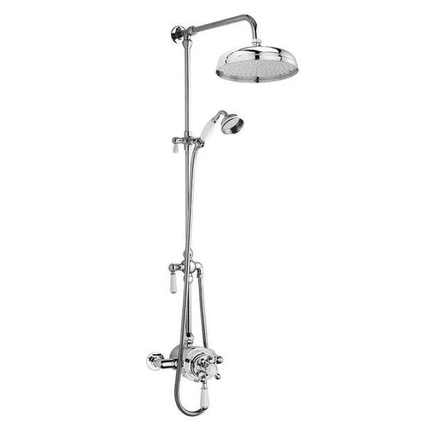 Nuie Victorian Exposed Valve incl. Riser Kit, Diverter, 12 Inch Shower Rose + Handset - Image 4