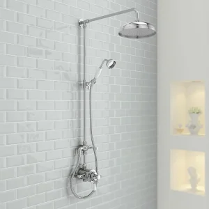 Nuie Victorian Exposed Valve incl. Riser Kit, Diverter, 12 Inch Shower Rose + Handset