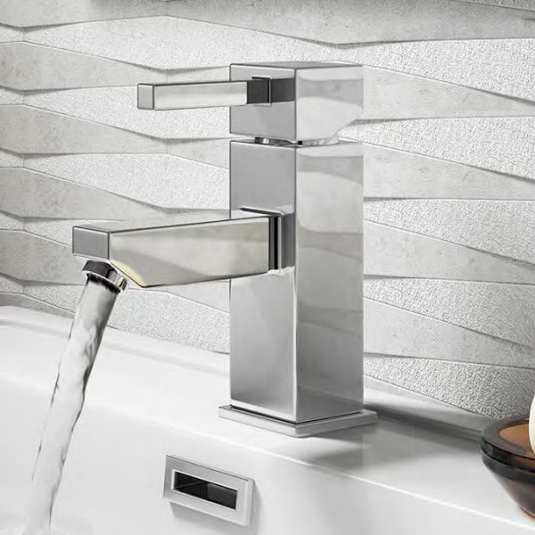 Prime Modern Basin and Bath Shower Mixer Taps Pack   Chrome - Image 3