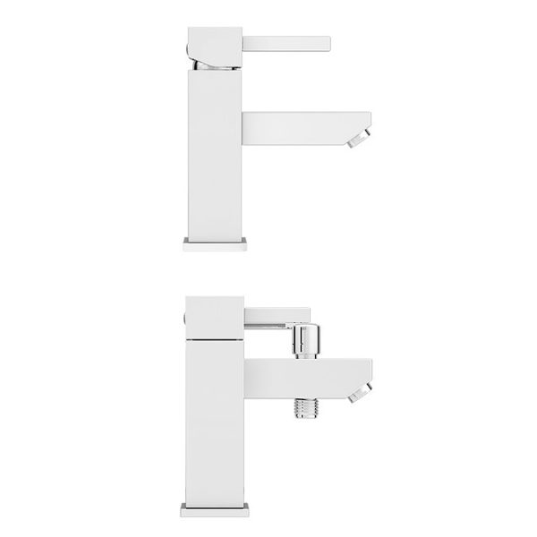 Prime Modern Basin and Bath Shower Mixer Taps Pack   Chrome - Image 6