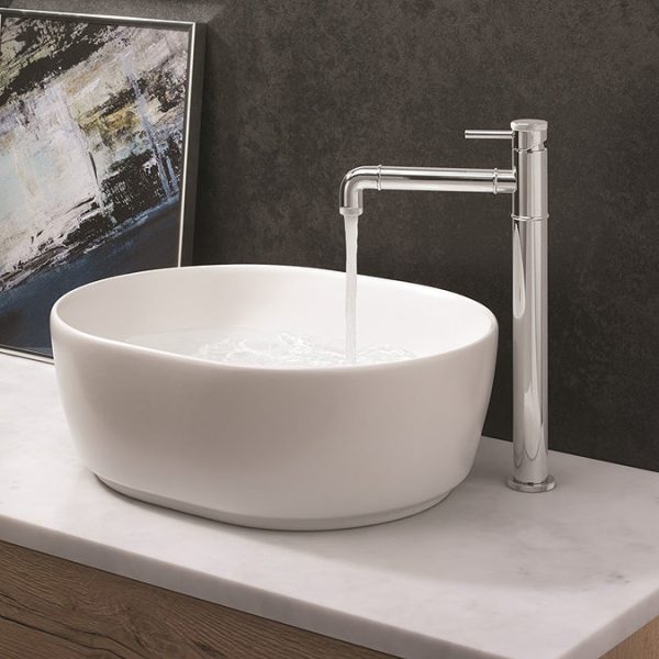 Crosswater MPRO Industrial Tall Monobloc Basin Mixer   Chrome - Image 2