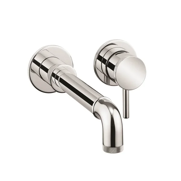 Crosswater MPRO Industrial Wall Mounted 2 Hole Set Basin Mixer   Chrome