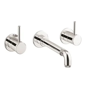 Crosswater MPRO Industrial Wall Mounted 3 Hole Set Basin Mixer   Chrome