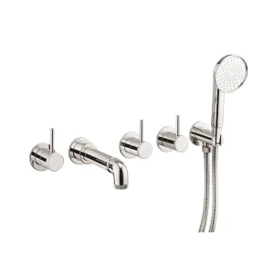 Crosswater MPRO Industrial 5 Hole Bath Filler with Spout & Handset   Chrome
