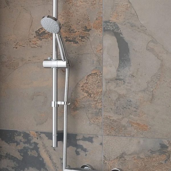 Vado Prima Exposed 1/2" Bar Shower Valve + Single Function Slide Rail Kit - Image 3