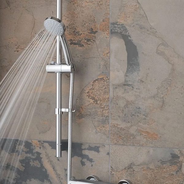 Vado Prima Exposed 1/2" Bar Shower Valve + Single Function Slide Rail Kit - Image 4