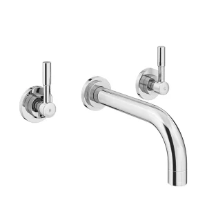 Primo Modern Wall Mounted Basin Mixer   Chrome
