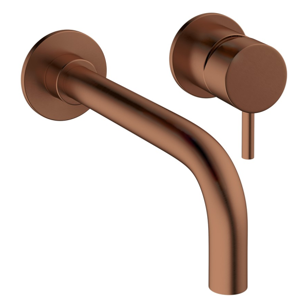 Crosswater MPRO Wall Mounted 2 Hole Set Basin Mixer   Brushed Bronze