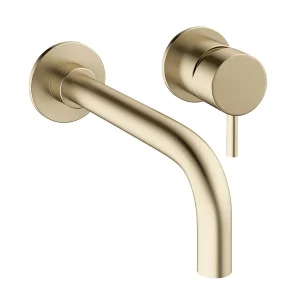 Crosswater MPRO Wall Mounted 2 Hole Set Basin Mixer   Brushed Brass